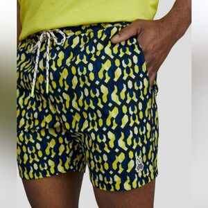 Psycho Bunny Men's Mellow Yellow Everett Swim Trunk, L